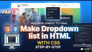 HTML & CSS Dropdown Menu Tutorial in Hindi Part-2