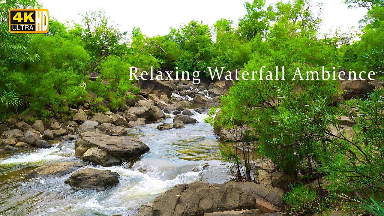 Relaxing Waterfall Ambiance: Soundscape for Concentration, Nature's Symphony for Work & Study