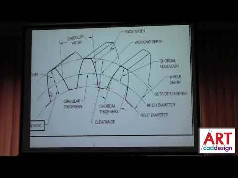 เขียนแบบเครื่องกล ทฤษฎี 13 การเขียนแบบเฟือง (Gear Drawing) ตอนที่ 1