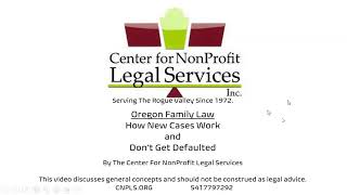 How New Family Law Cases Work in the Oregon Circuit Court and Don't Get Defaulted.