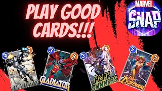 Good Cards has returned w/60% Win Rate!!! Best Marvel SNAP Decks!!