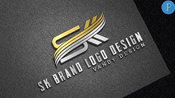 S K Brand logo design on android pixellab tutorial[Vandy Design]