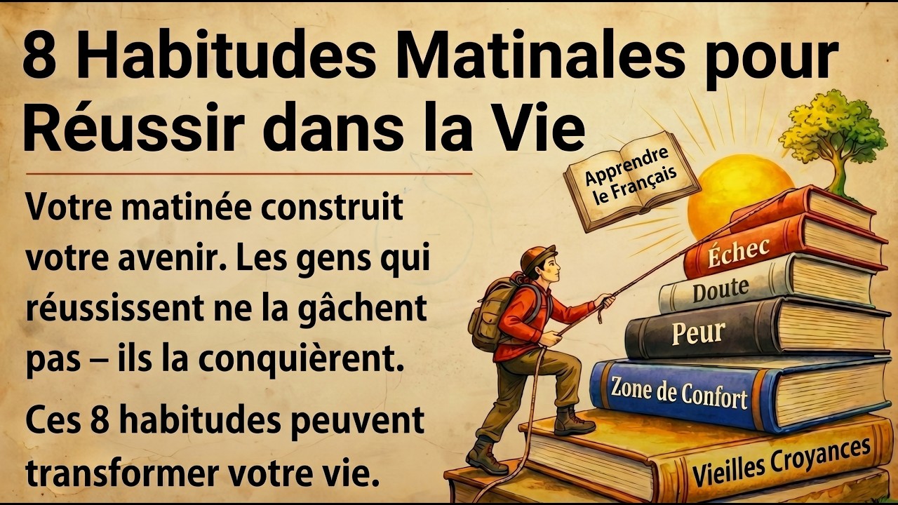 8 Habitudes Matinales pour Réussir dans la Vie || Histoire simple pour débutants (A1–A2)