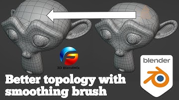 How to get better surface topology using smooth brush in Blender | topology improvement in Blender