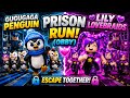GUGUGAGA PENGUIN 🐧🌹🐧 VS 💜 LILY LOVEBRAIDS VS PROTOTYPE PRISON RUN OBBY !#gugugaga#lilyroblox