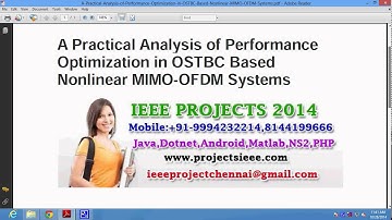 A Practical Analysis of Performance Optimization in OSTBC Based Nonlinear MIMO OFDM Systems