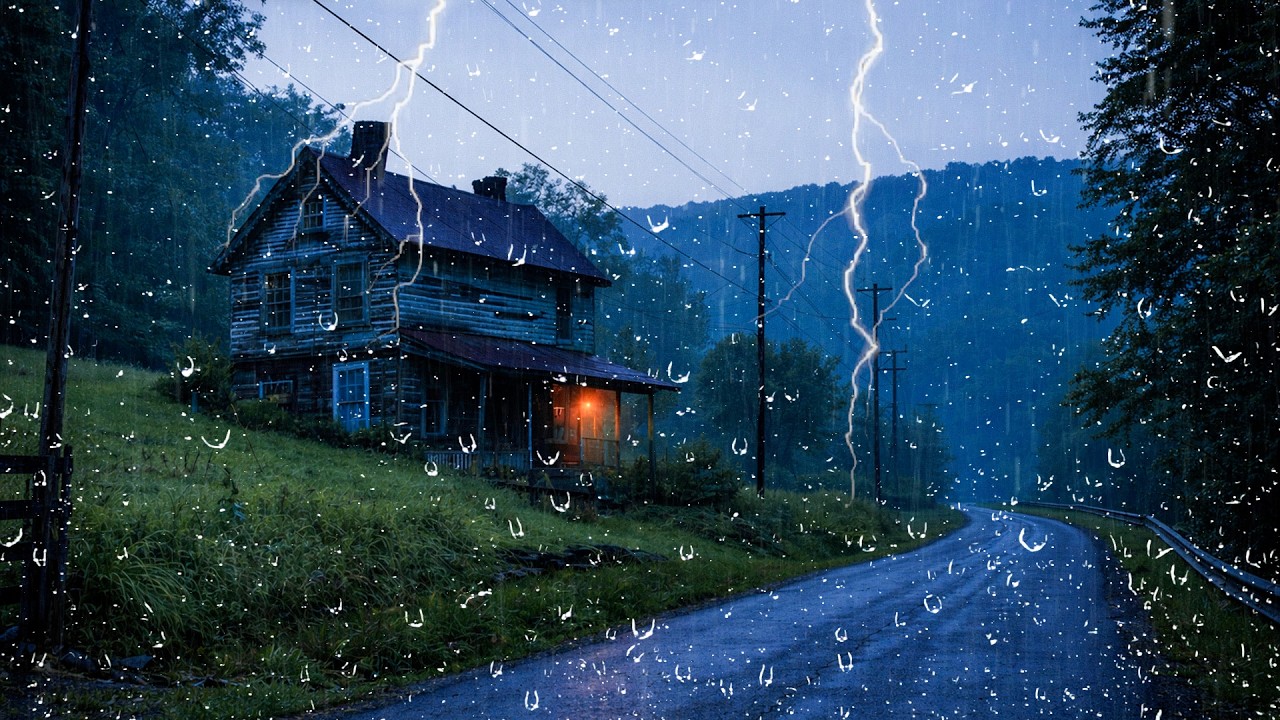 Calmante Lluvia Fuerte en Habitación Cálida | Dormir Rápido y Relajación Total