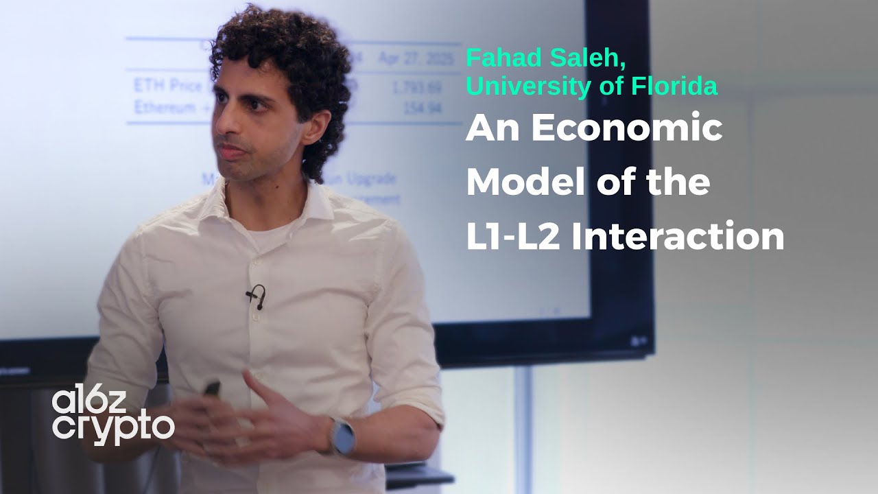 An Economic Model of the L1-L2 Interaction with Fahad Saleh | a16z crypto  Research Series