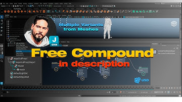 Multiple Variants from Input Meshes with Bifrost USD "FREE COMPOUND"