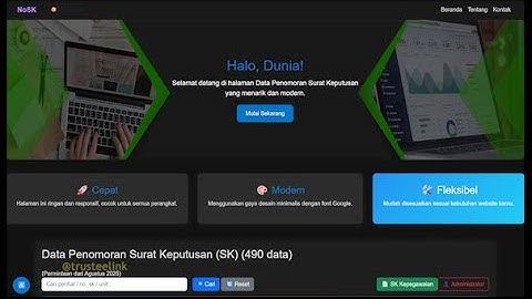 Pengembangan website aplikasi menggunakan PHP & MySQL serta Teknologi Artificial Intelligence (AI)