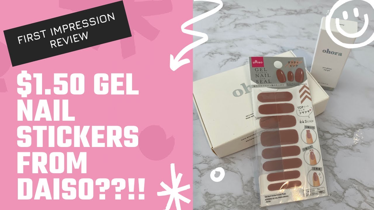 Daiso Sells Gel Nail Seals For 1.50??? First Impression Review With