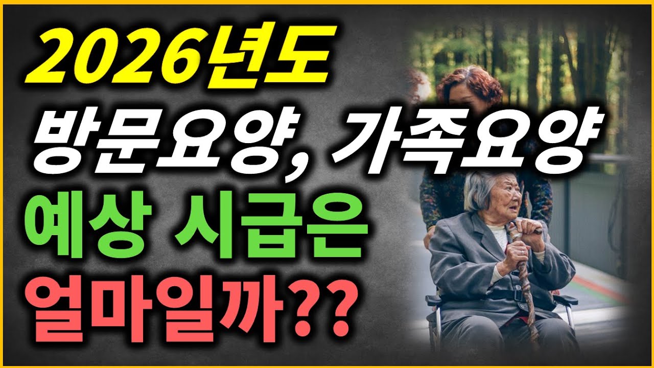 2026년도 방문요양, 가족요양 예상 시급 안내! 신규 요양보호사 필수 시청!!