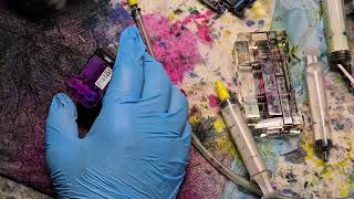 repair HP smart tank plus 651 : cartridges ink suction unclogged paper jam tube ink suction