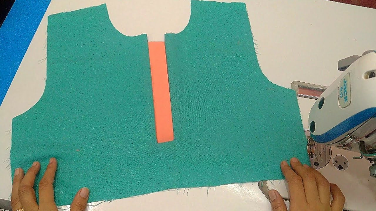 اسهل طريقه المرد الشق للمبتدئين      button placket by easiest way