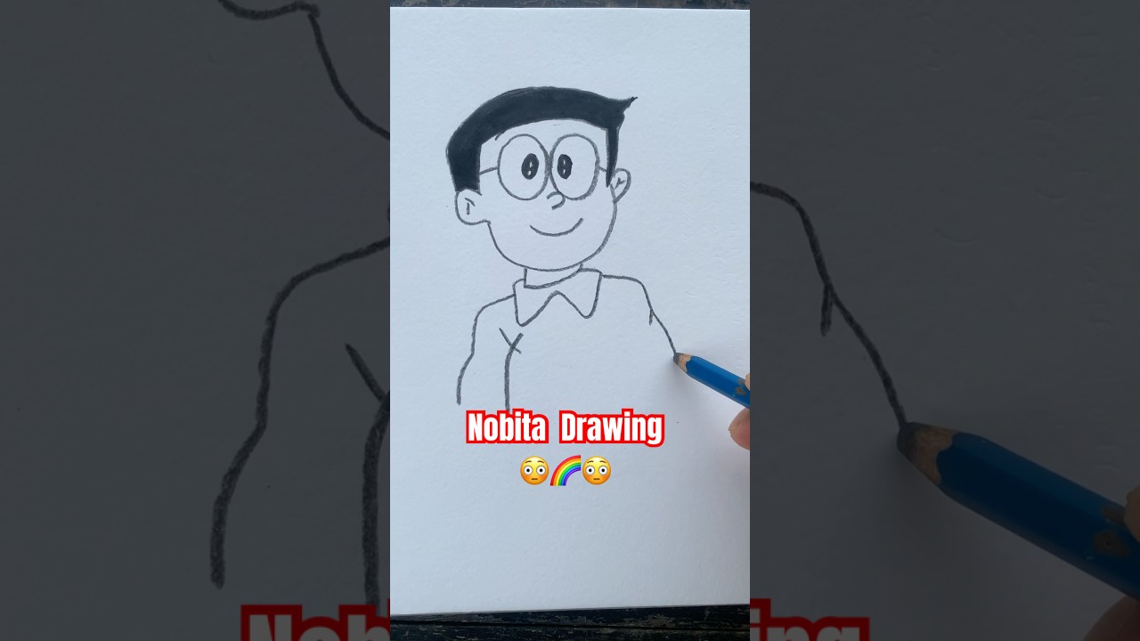 Easy Nobita Drawing For children  