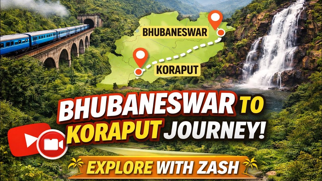 A full journey from Bhubaneswar to Koraput 🚞Experience real Odisha with hills, waterfall & greenery