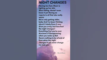 Night Changes One Direction Lyrics Onedirection Lyrics Nightchanges 