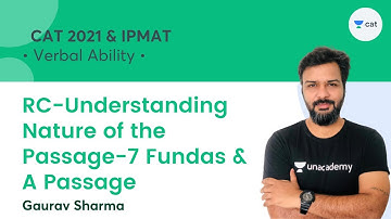 RC - Understanding Nature of the Passage - 7 Fundas & A Passage l CAT 2021 l Gaurav Sharma