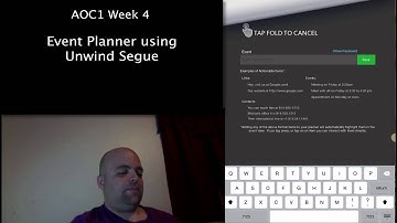 AOC1 Week 4 -- Unwind Segue