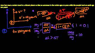 14 Time Dilation in Special Relativity - Example Problem 1