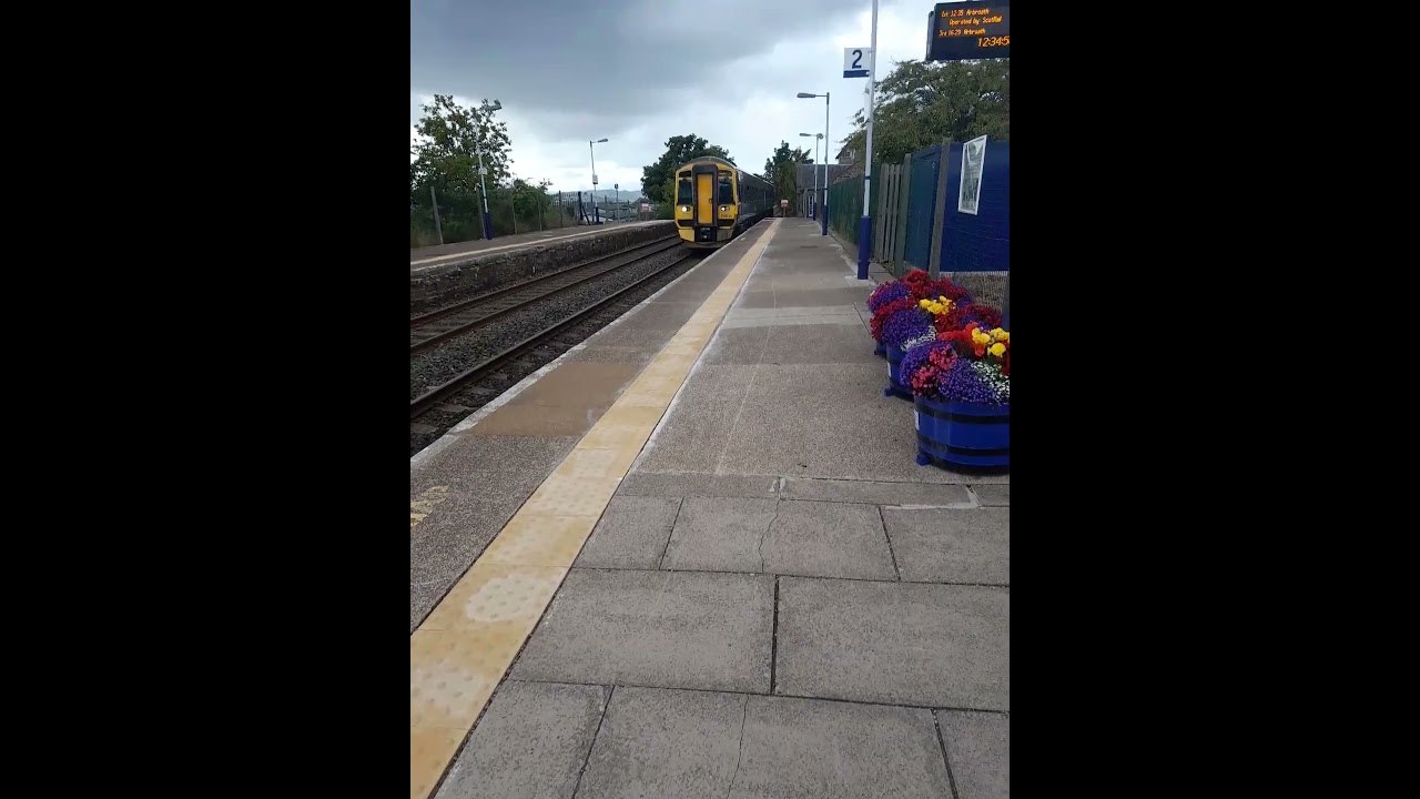 Scotrail class 158734 arriving at Monifieth on an Arbroath service & Upcoming filming announcement.