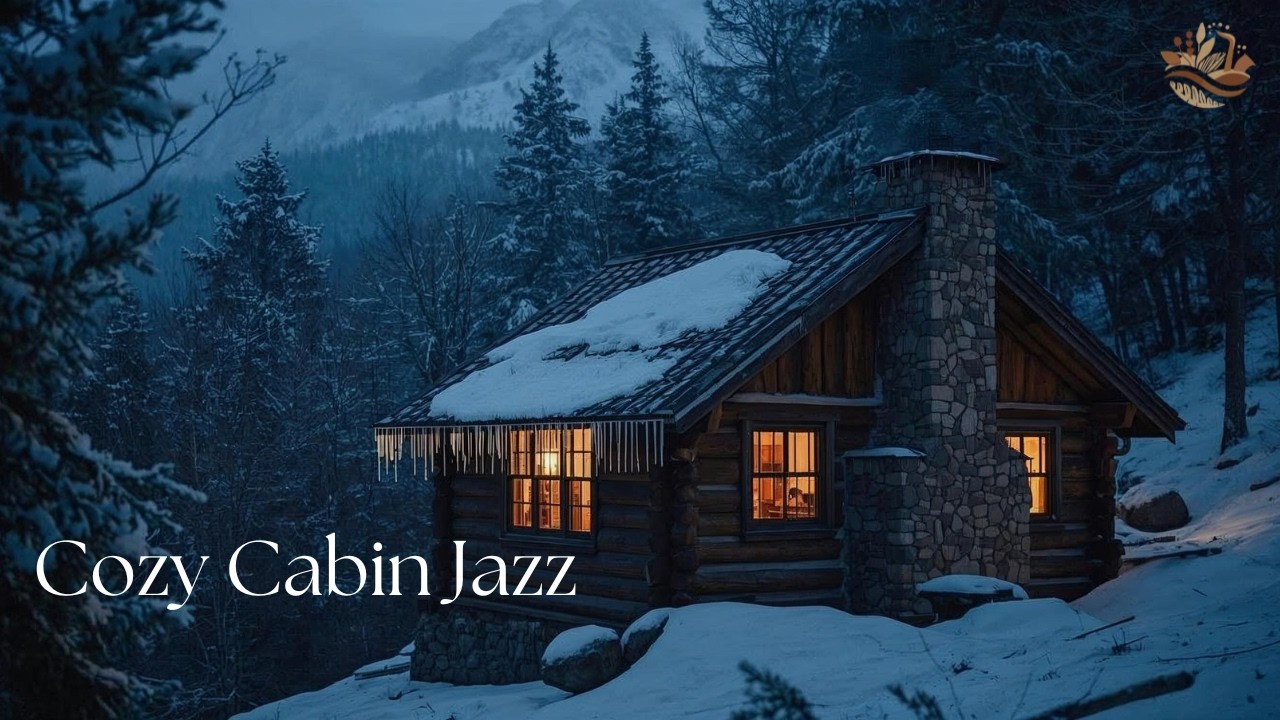Cozy Mountain Cabin Jazz ❄️ Relaxing Lofi Jazz Ambience for Study, Sleep & Relaxation (4K)