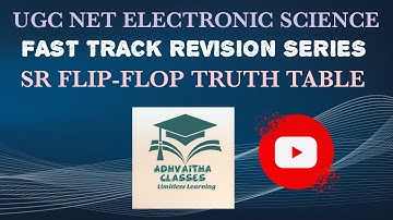 SR Flip Flop Truth table Digital Electronics UGC NET Electronic Science Adhvaitha Classes