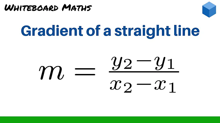 Gradient of a straight line through two points
