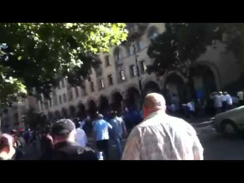 აქციის მონაწილეების მსვლელობა