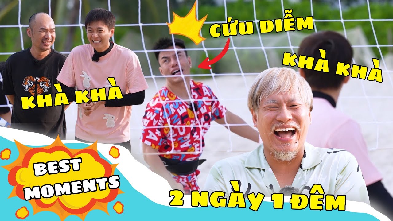 2 NGÀY 1 ĐÊM: Diễm SỤM NỤ vì không biết chơi bóng chuyền, Tiến Luật ép tới cùng, Chú Sáu cười đắc ý