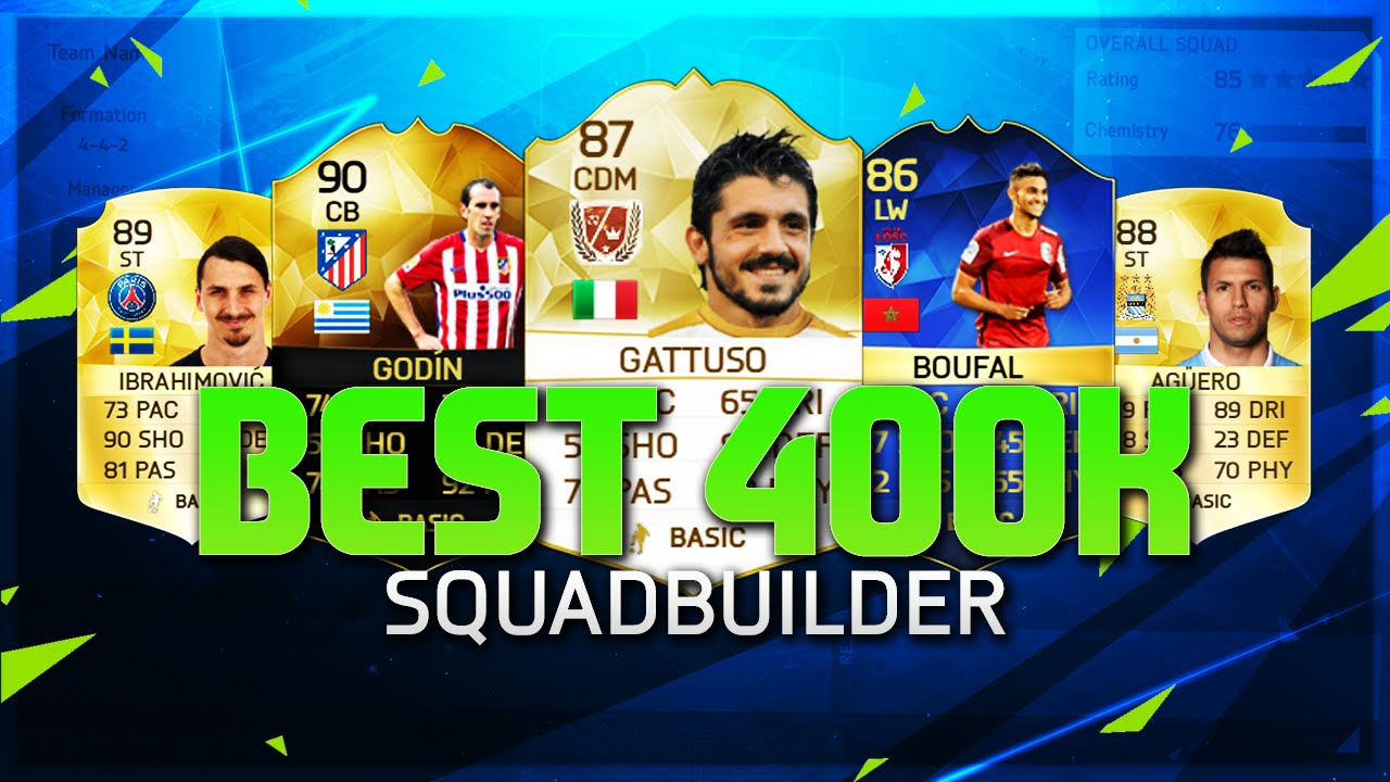 THE BEST 400K TEAM ON FIFA 16? W/ LEGEND GATTUSO, TOTS BOUFAL, 90 GODIN, IBRA, AGUERO AND MORE