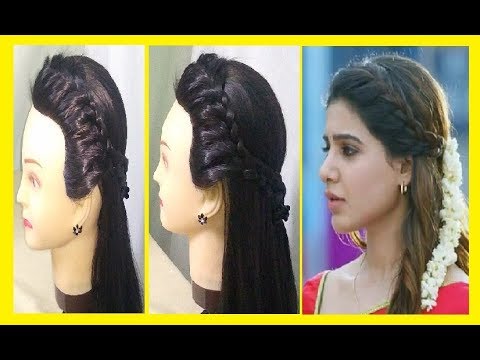 Which is the best hairstyle for long hair while wearing a saree? - Quora