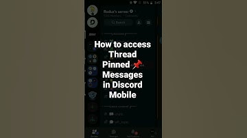 How to access Thread Pinned 📌 Messages in Discord Mobile #roduz #discord #thread #pinned #message