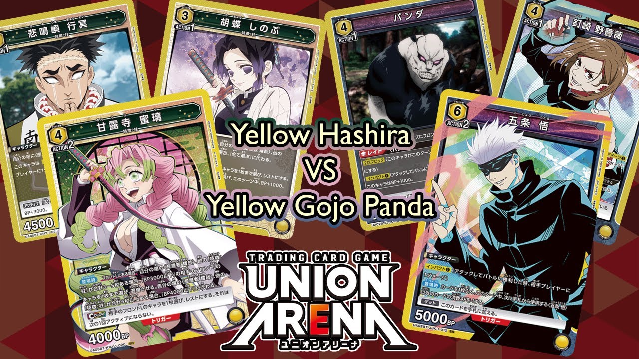 [Union Arena] Yellow Hashira vs Yellow GojoPanda Gameplay - YouTube