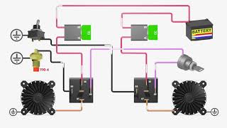 Dual Electric Fan Relay Connections
