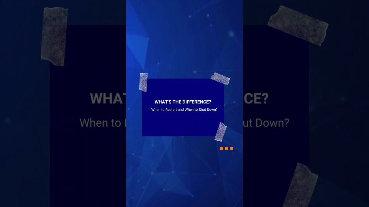 The Difference Between Restart And Shut Down On A Windows PC YouTube The Difference Between Restart And Shut Down On A Windows PC YouTube