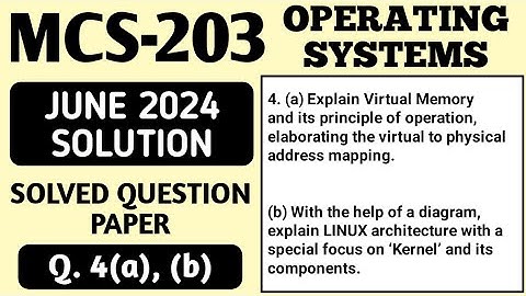 P5- 4(a), (b) | MCS 203 June 24 Solution | MCS 203 Solved Question Paper | MCS203 Important Question