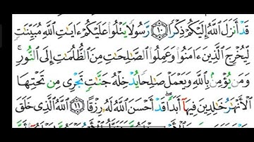 #قراءة وشرح أحكام التجويد لسورة ( الطلاق ) آية (١١) وشرح أحكام النون الساكنة. المعلمة/ رضى عبدالعظيم