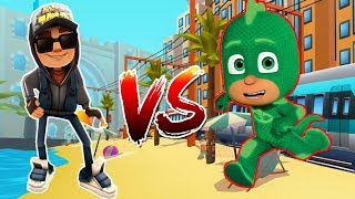 Subway Surfers 2019 Dubai Jake Dark Outfit Vs PJ Masks Moonlight Heroes Gekko Gameplay Walkthrough screenshot 2