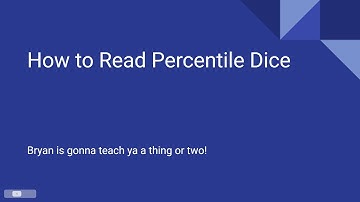 How to: Read Percentile Dice