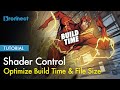 Reduce build time and file size in unity