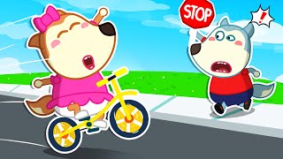 Lycan and Ruby Learn to Ride a Bike | Bike Safety Tips 🐺 Funny Stories for Kids @LYCANArabic