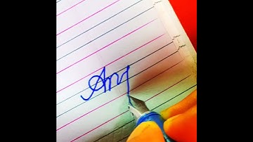 "Anju" ❤️ Beautiful name in Cursive #calligrapherambesh #cursive #calligraphy #trending #shorts #art