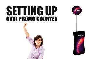 Maxtify Oval Promotion Tension Fabric Counter With Header