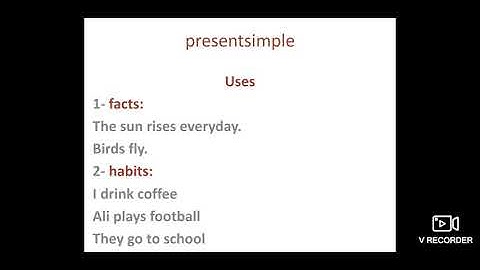 present simple tense -المضارع البسيط  - كونكت بلس
