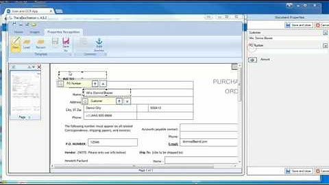 Scanner Plug-in App. Properties recognition