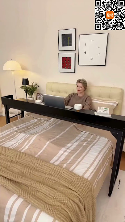 Versatile Overbed Table with Wheels #temu #tamushop #homecomfort #temufinds