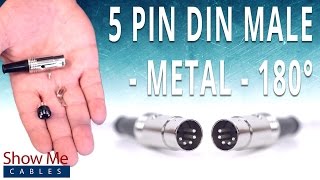 How To Install The 5 Pin DIN Male Solder Connector (180° Style) - Metal