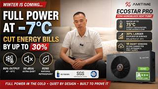 75°C Home Heating at -7°C | AMITIME Ecostar Pro R290 Heat Pump