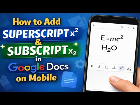 How to Add Superscript and Subscript in Google Docs on Mobile | Superscript and Subscript in Docs